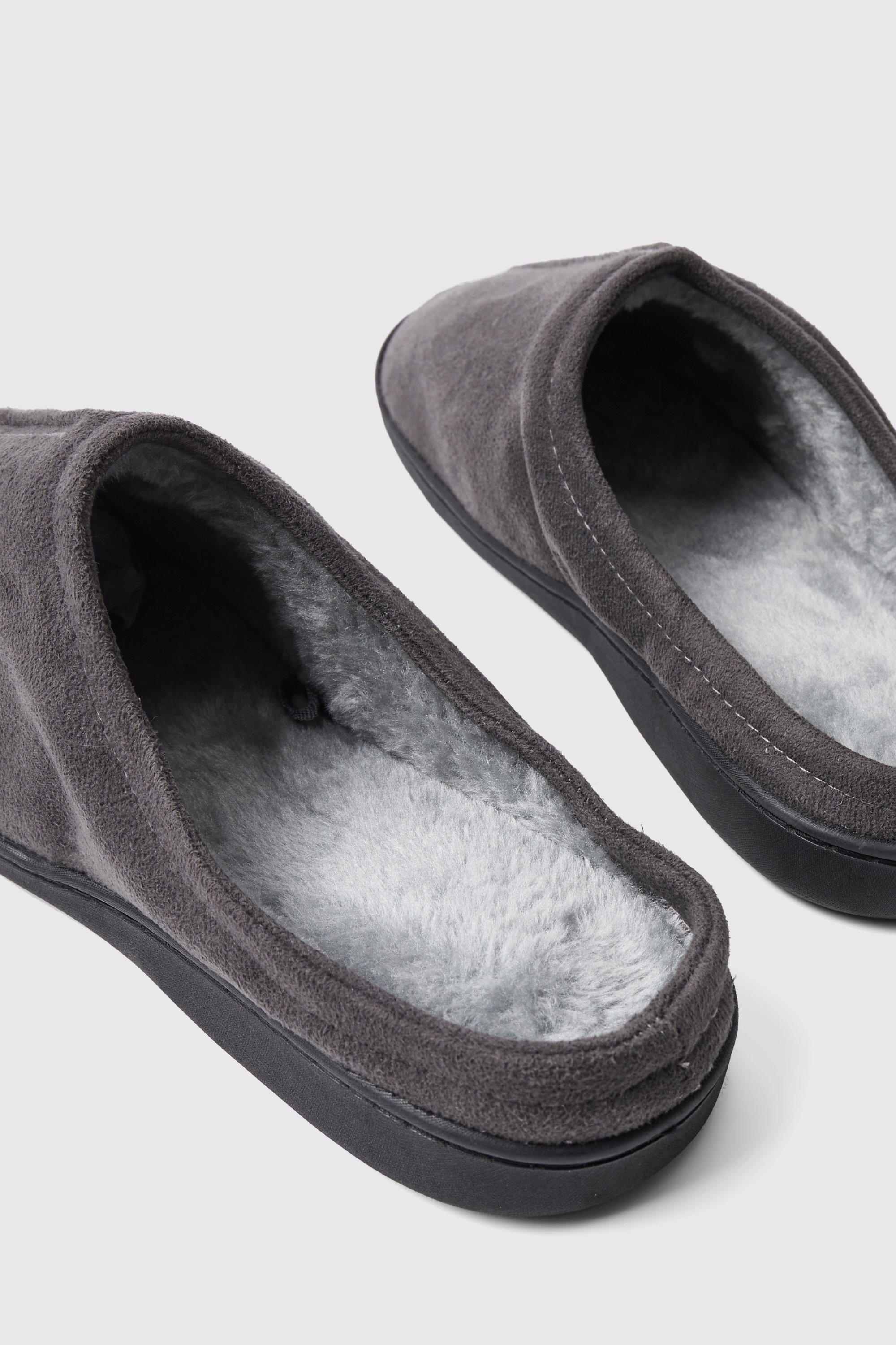 Dark grey mule discount slippers